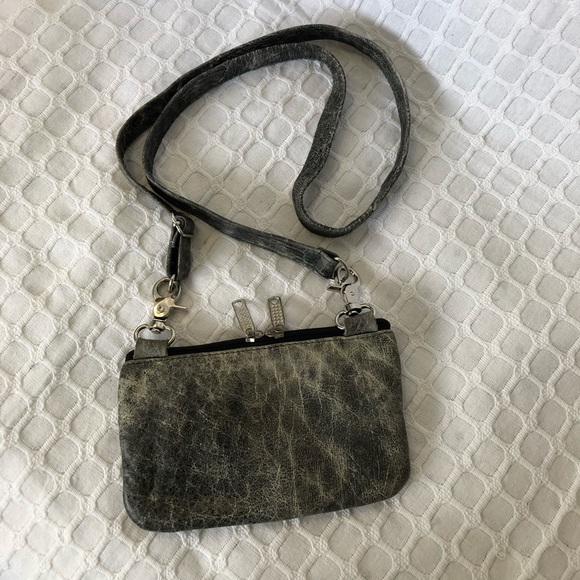 Women’s Crossbody distressed leather small purse - Picture 2 of 5